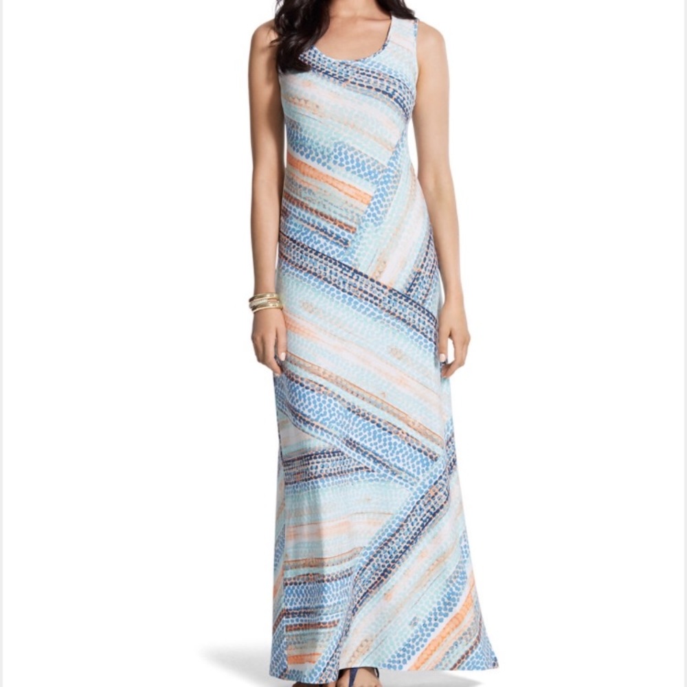 Chico's Pebbled Waves Maxi Dress