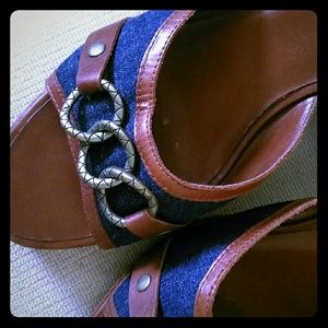 Coldwater Creek slide sandal wedge