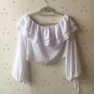 Nasty Gal Crop, Off the shoulder blouse NWT