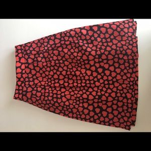 J Crew Pleated Heart Skirt