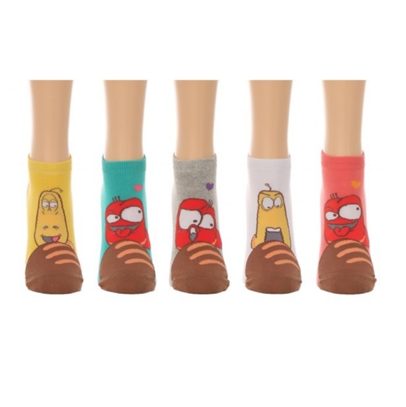 Larva Character Ankle Socks For Women -10 Pair Set - Picture 1 of 3