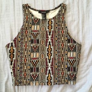 Tribal/Aztec Crop top