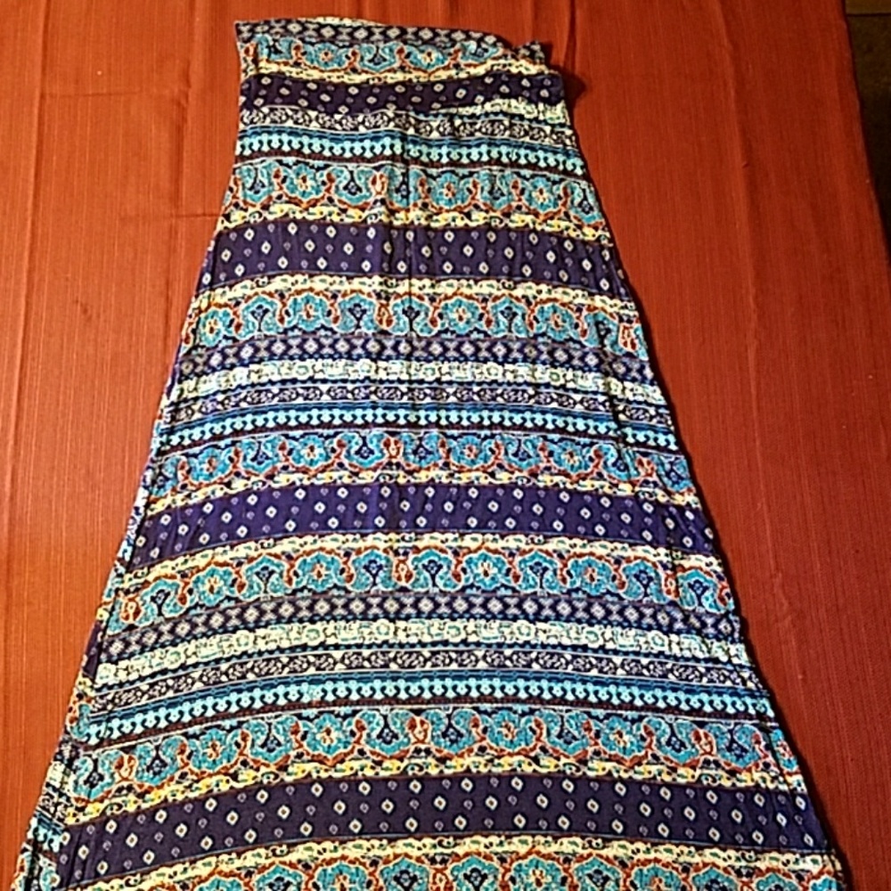 Maxi skirt with Indian style print