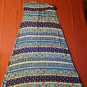 Maxi skirt with Indian style print