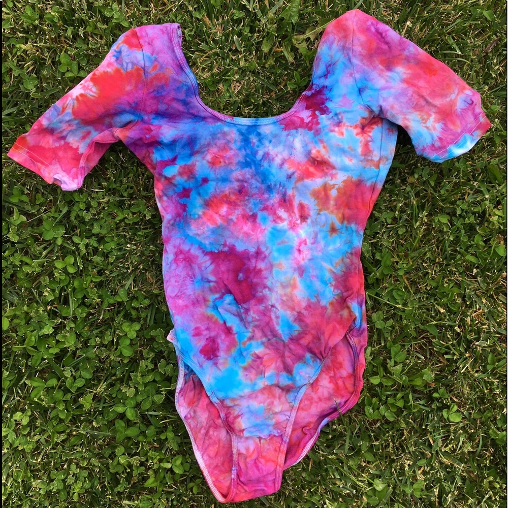 Hand dyed American apparel tie dye one piece