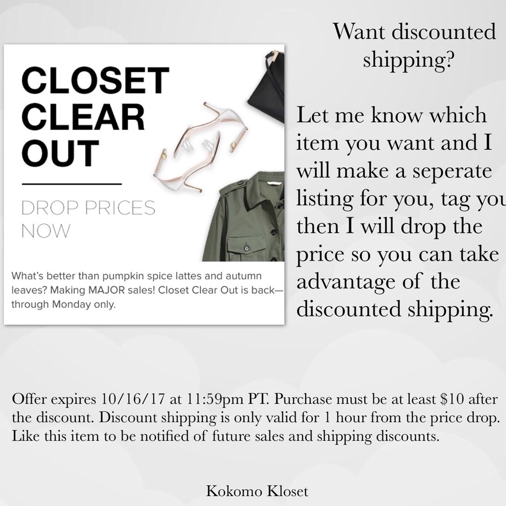 🔥DISCOUNTED SHIPPING WITH CLOSET CLEAR OUT SALE❗️