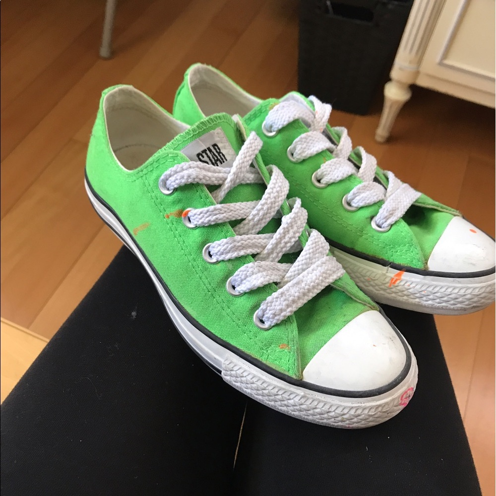Neon green Converse