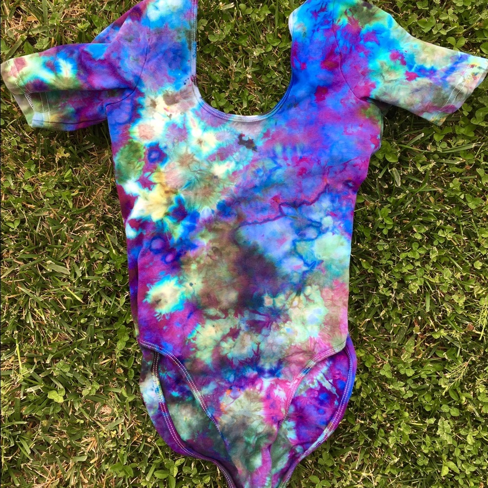 Hand dyed tie dye one piece!