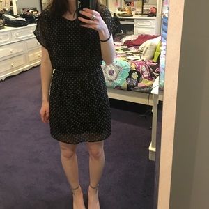 Gold and Black polka dot dress