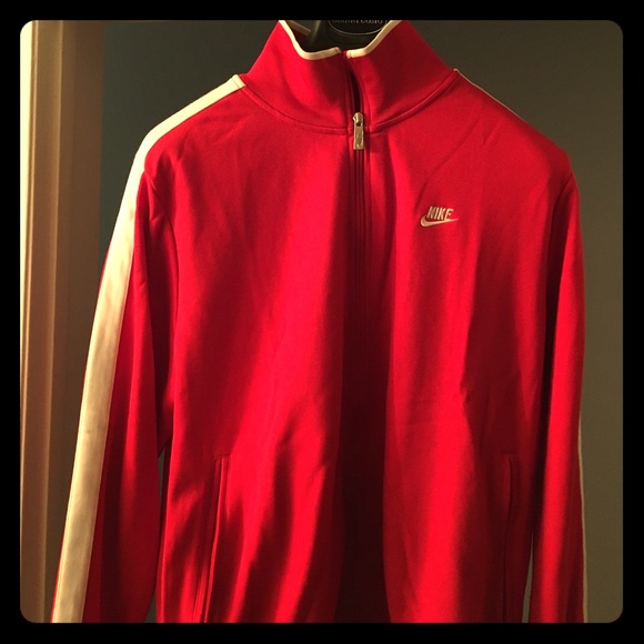 Red Nike Track Jacket, Men L - Picture 1 of 4