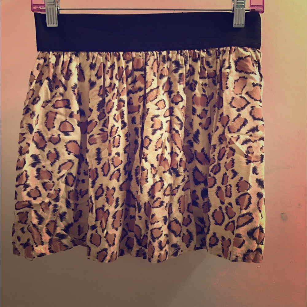 Cheetah print miniskirt