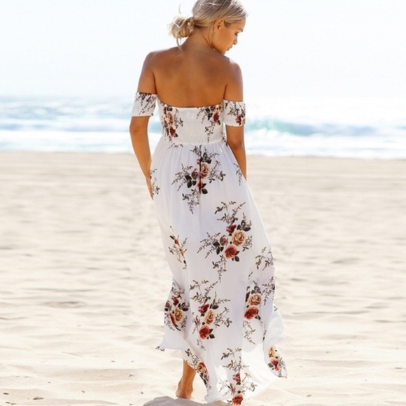 ▪️maxi off shoulder floral dress - Picture 3 of 5