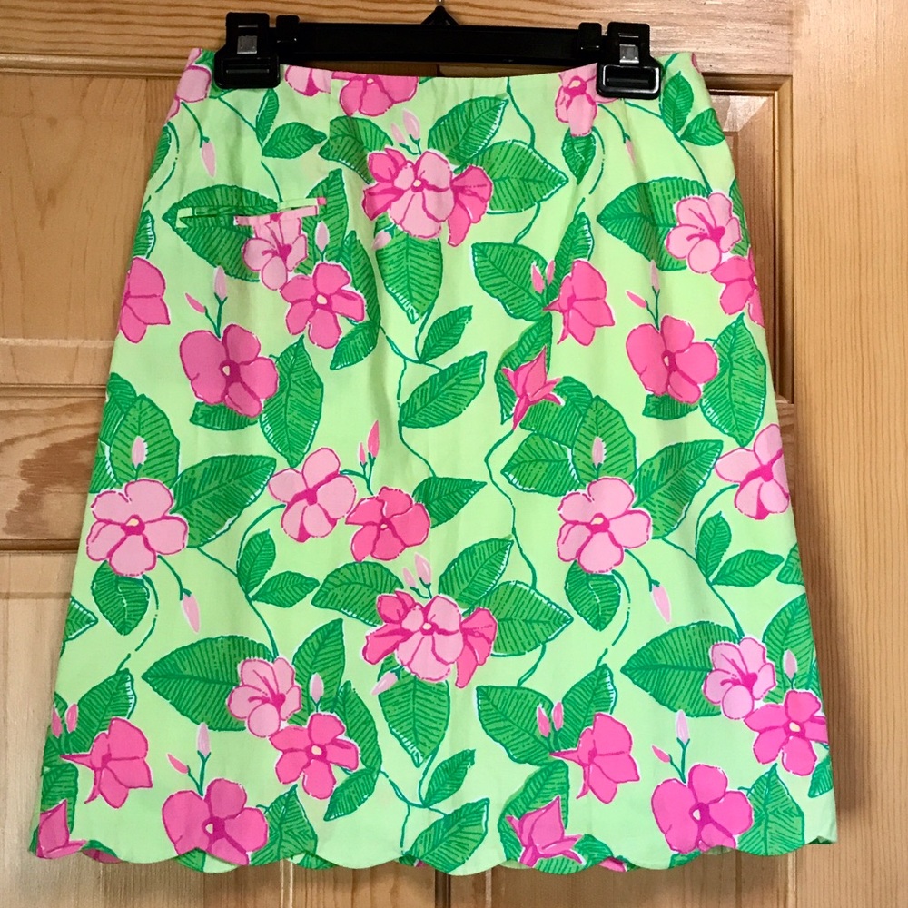 Lily Pulitzer Scalloped Hem Skirt Size 4