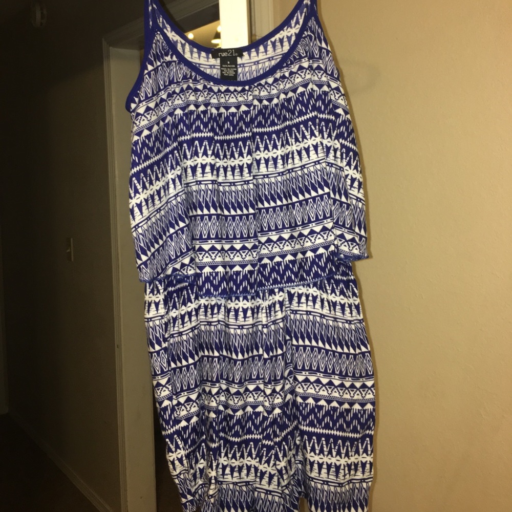 Blue Aztec romper!