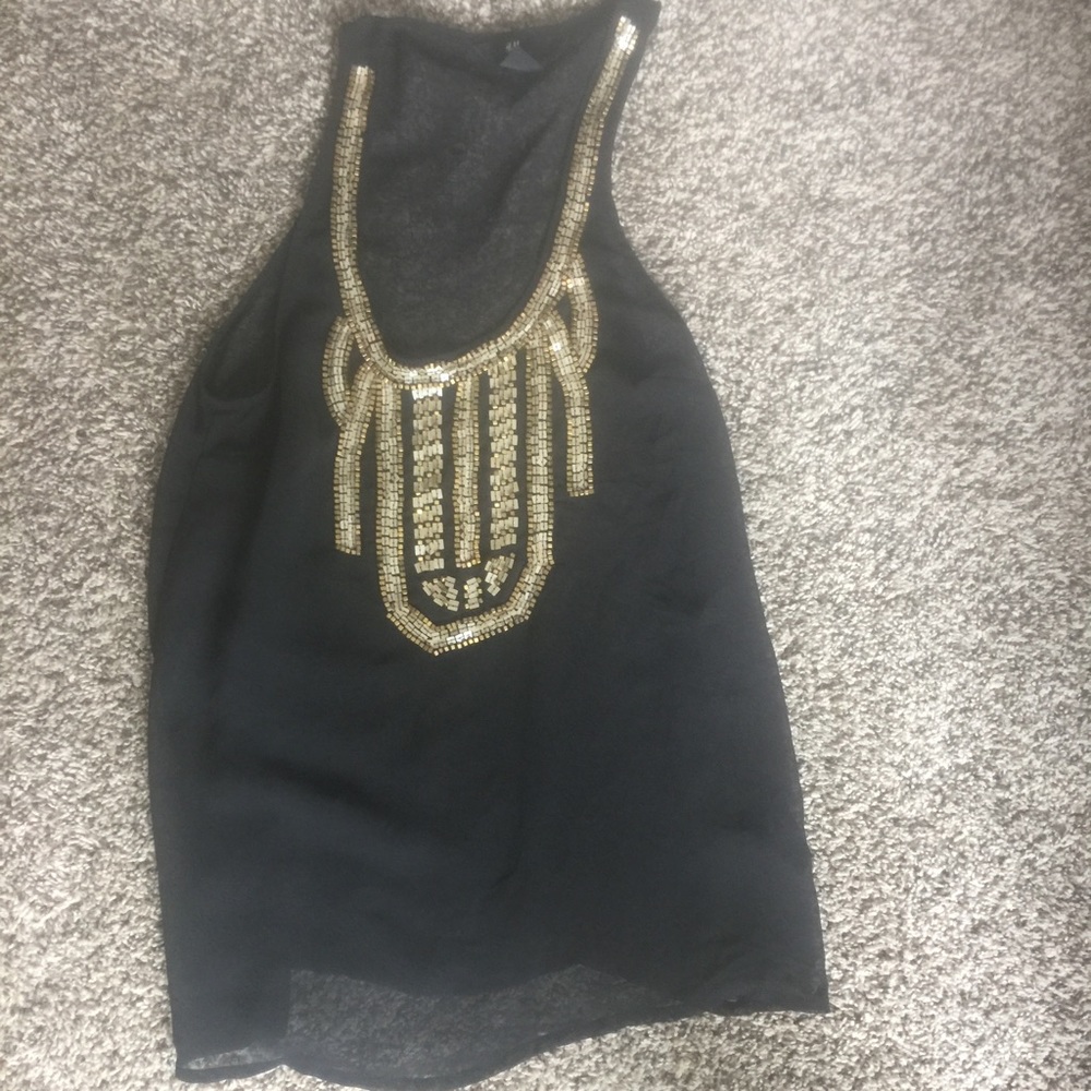 H&M sheer black tank