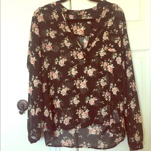 Forever 21 flower print blouse