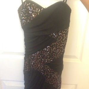 Black and gold formal dress