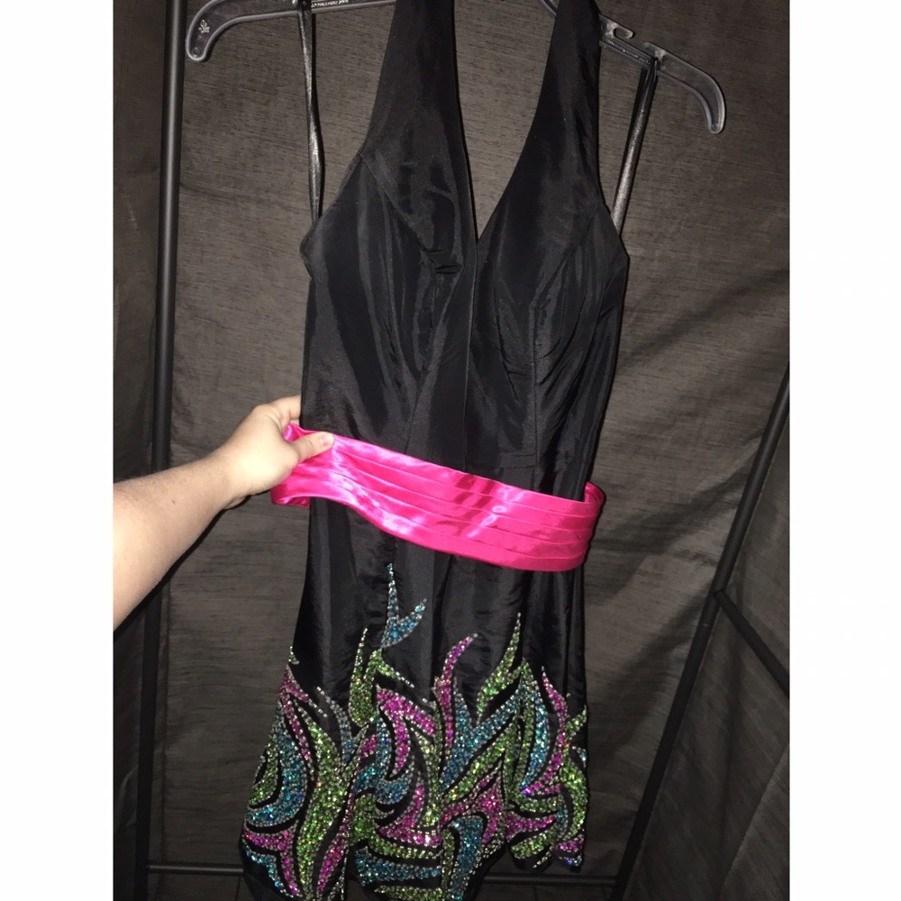 Colorful Short Halter Dress!