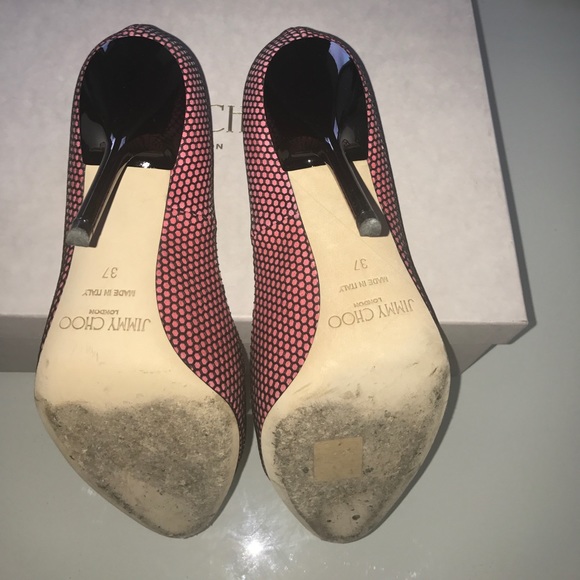 Jimmy choo honeycomb suede geranium heels - Picture 4 of 4