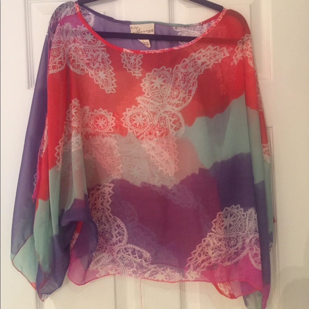 Vintage Havana Colored long sleeved blouse