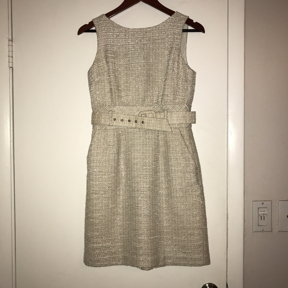 Boucle banana republic dress with belt