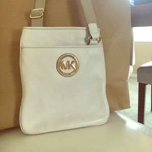 Michael Kors cross body, off white, gold hardware