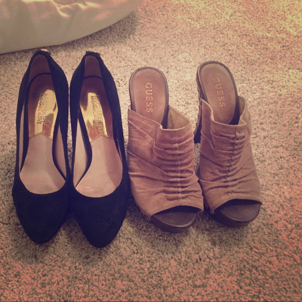 Original MK and Guess heels BUNDLE