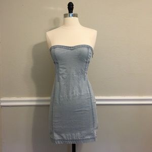 Denim Bodycon Dress Kimchi Blue Light Blue
