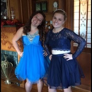 2 piece dark blue formal dress 👗