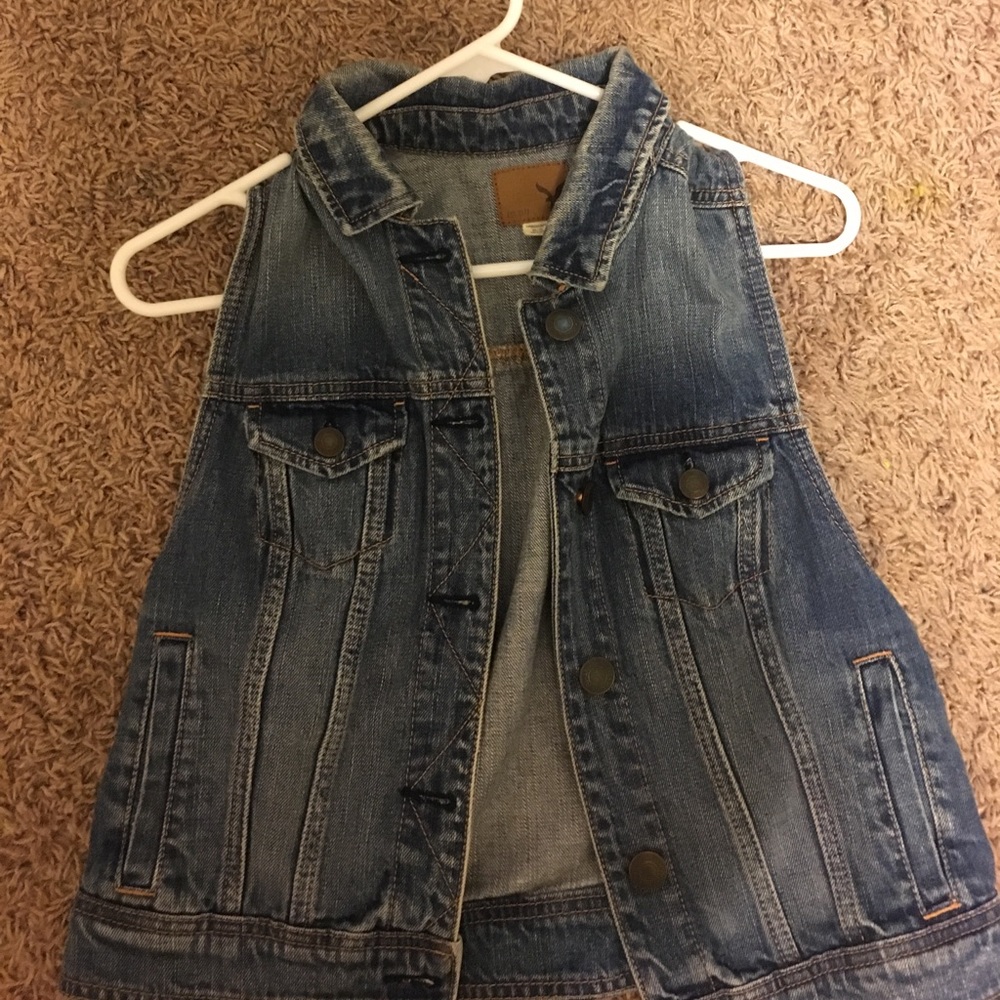 American Eagle denim vest