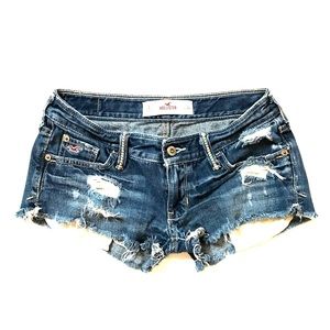 Hollister Ultra-Low Rise Denim Shorts