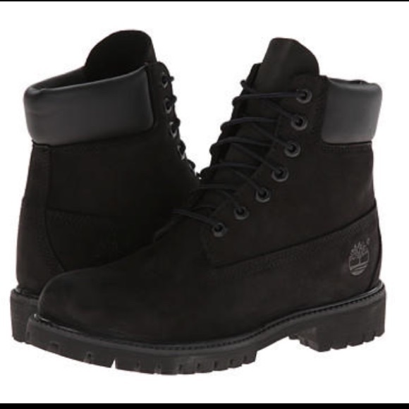 Men's High Black Timbs - Picture 2 of 3