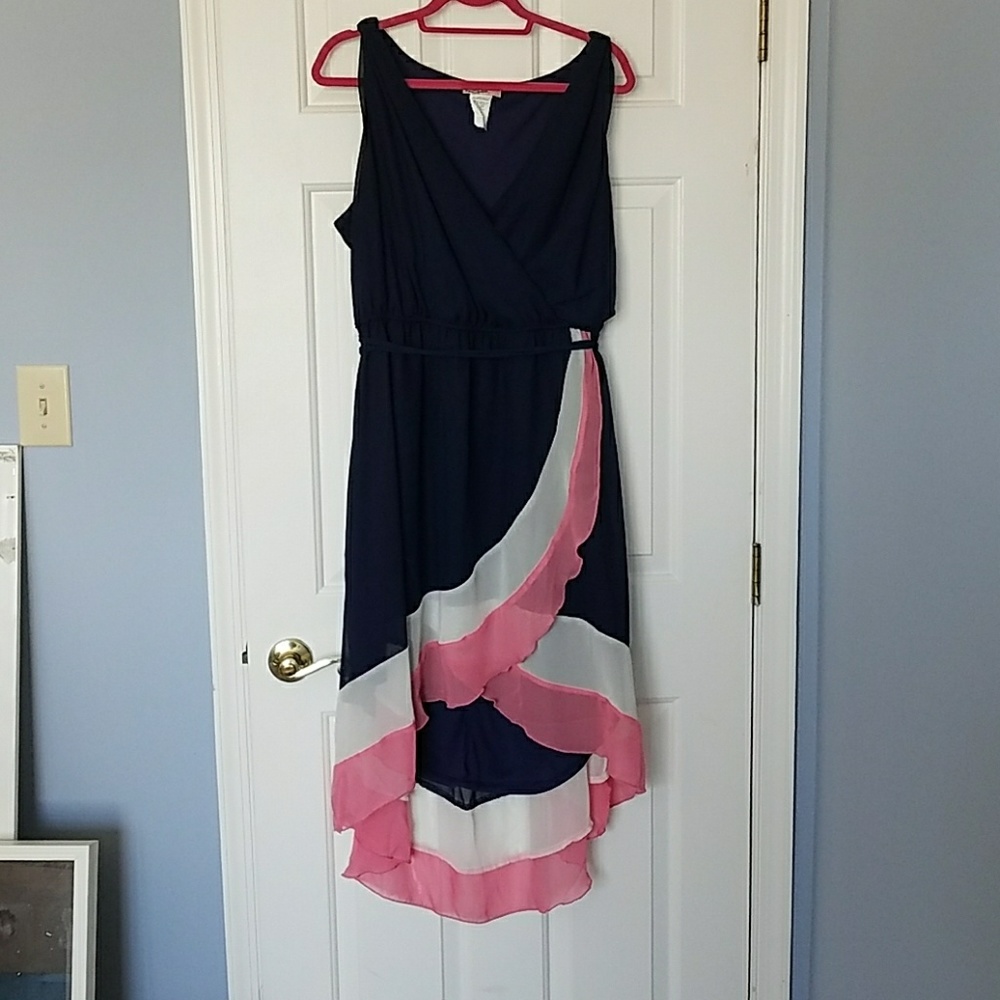 Navy Hi-Low Dress