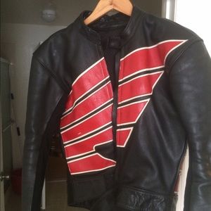 Leather motorcycle jacket