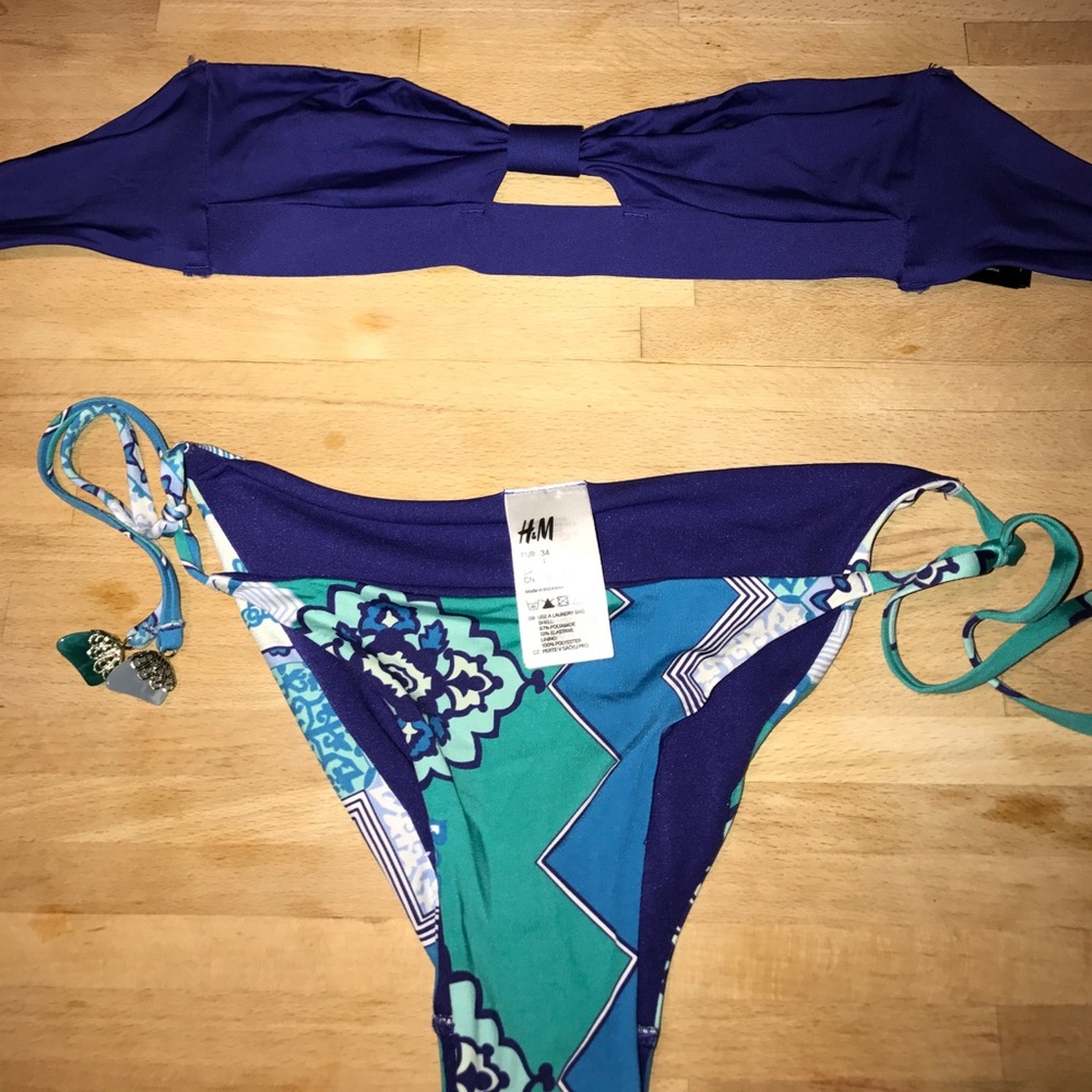 H&M purple and paisley bikini