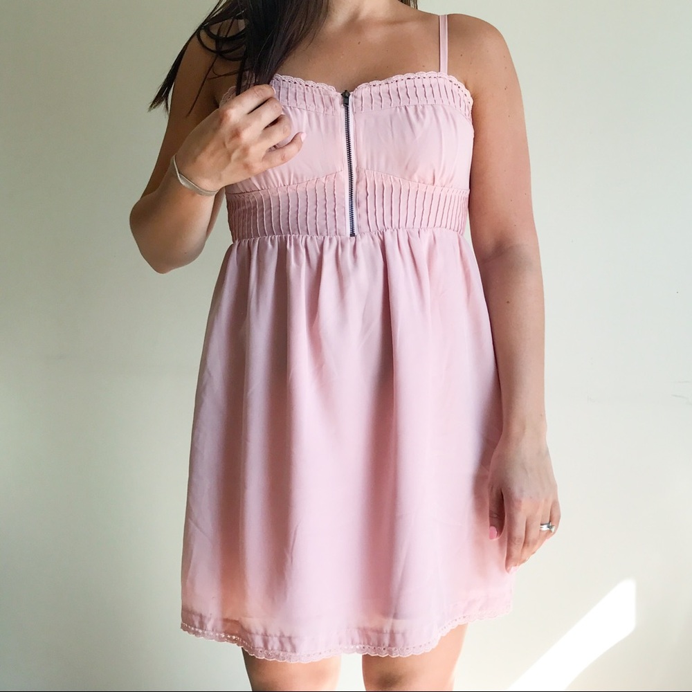 SALE!! Rose pink spaghetti strap mini dress