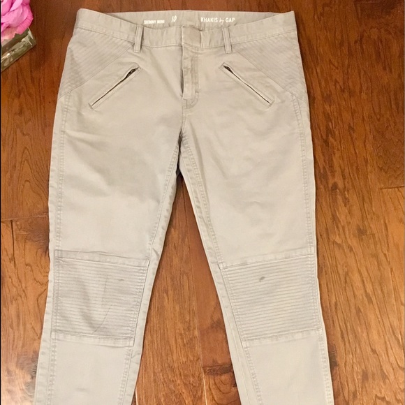 Khakis by GAP cropped Khakis grey color size 10 - Picture 2 of 3