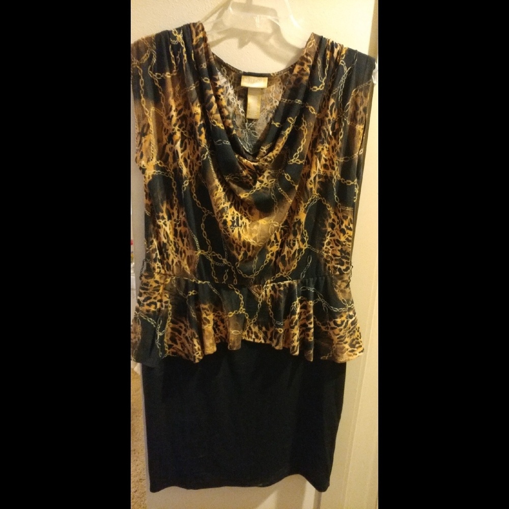 Printed Peplum Dress