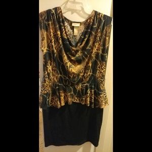 Printed Peplum Dress
