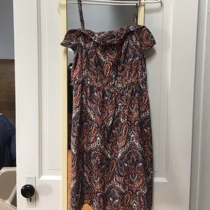 J crew ruffle paisley dress