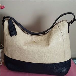 Ivory and Navy Kate Spade Shoulder Purse
