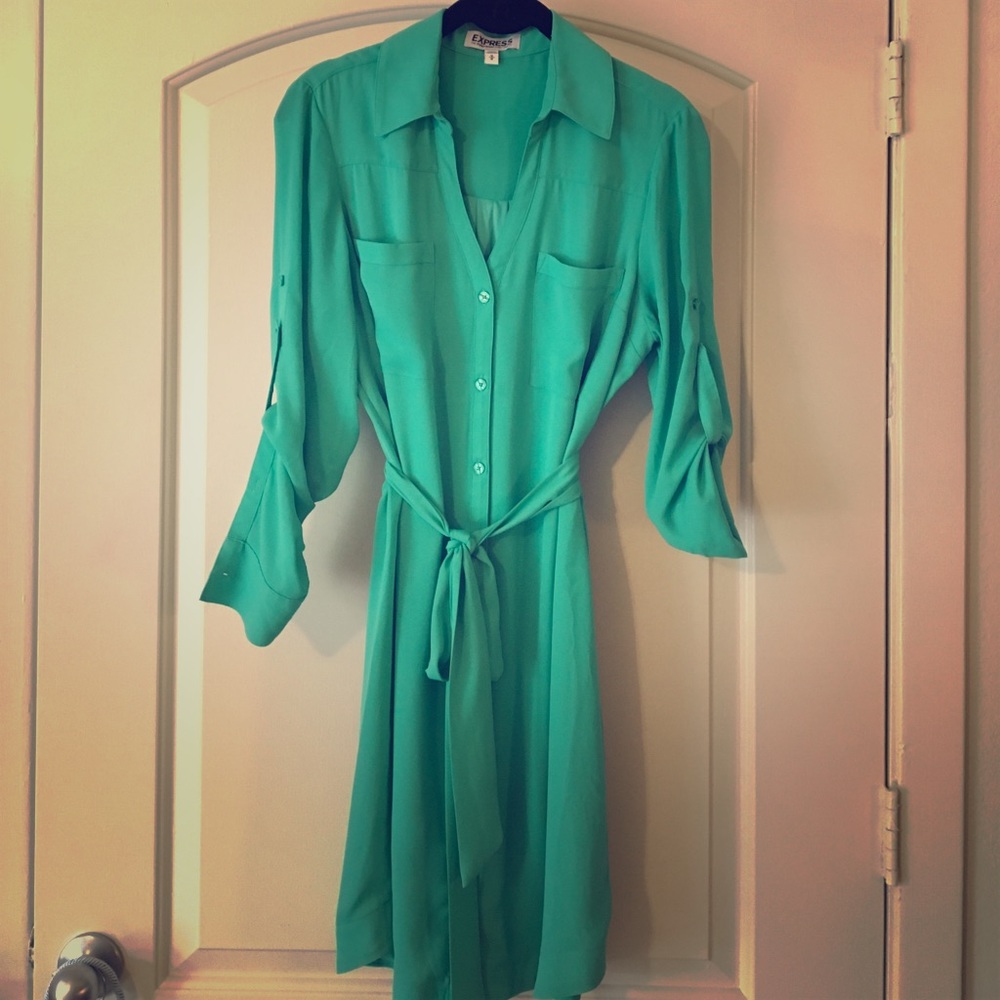 Mint Green Shirtdress