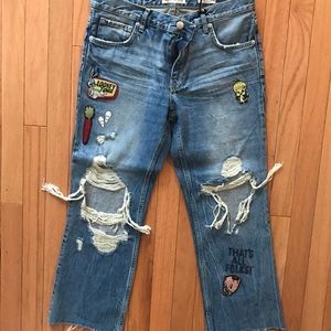 Brand new loony toons ripped jeans (size 26)