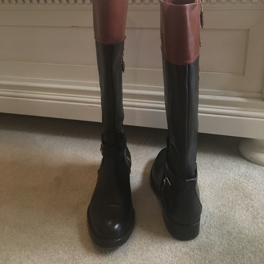 EUC Leather Coach tall boots - Picture 3 of 5