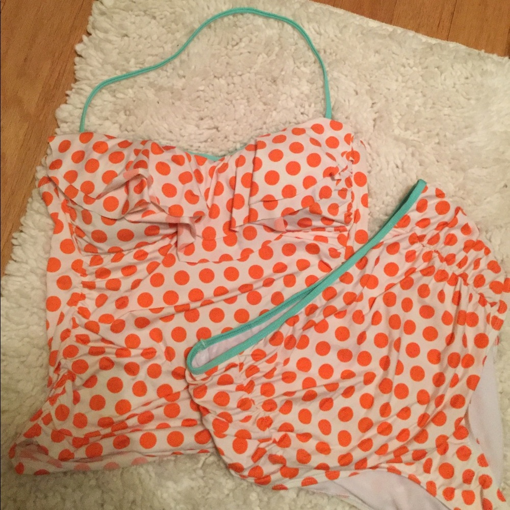 Cremiux Two Piece High Waisted Bathing Suit