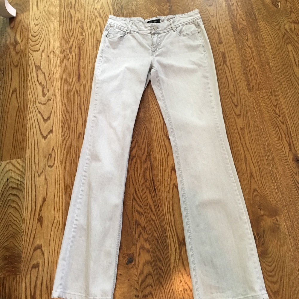 Grey Jean with silver thread detail