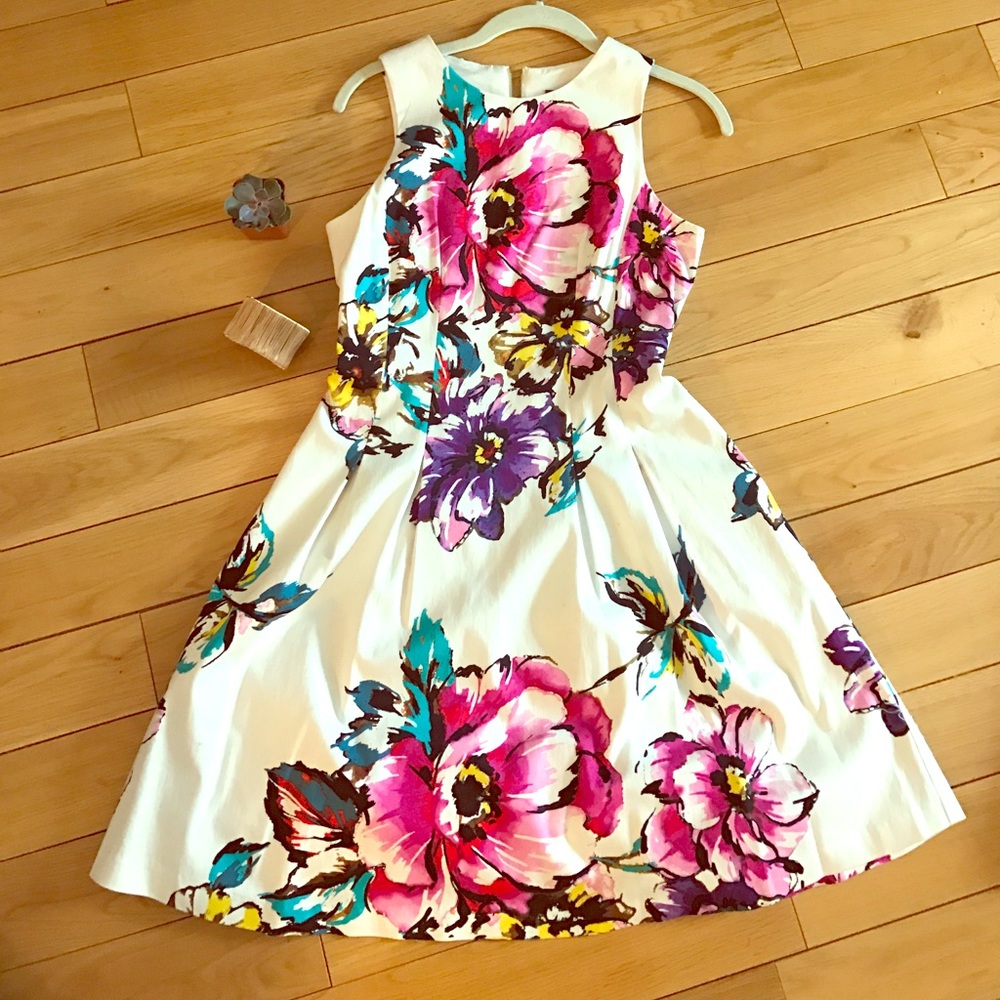 Perfect spring flower A-line dress