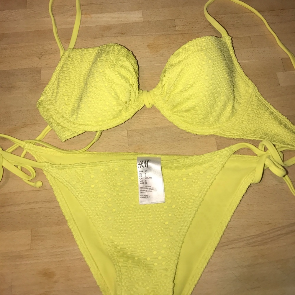 Yellow H&M bikini