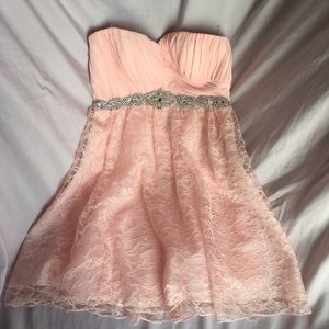 Light Peach formal dress. Size 13