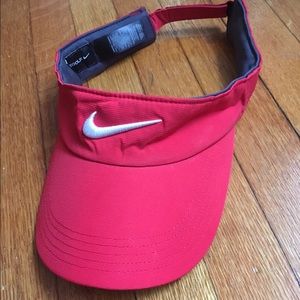 Red Nike Golf Visor